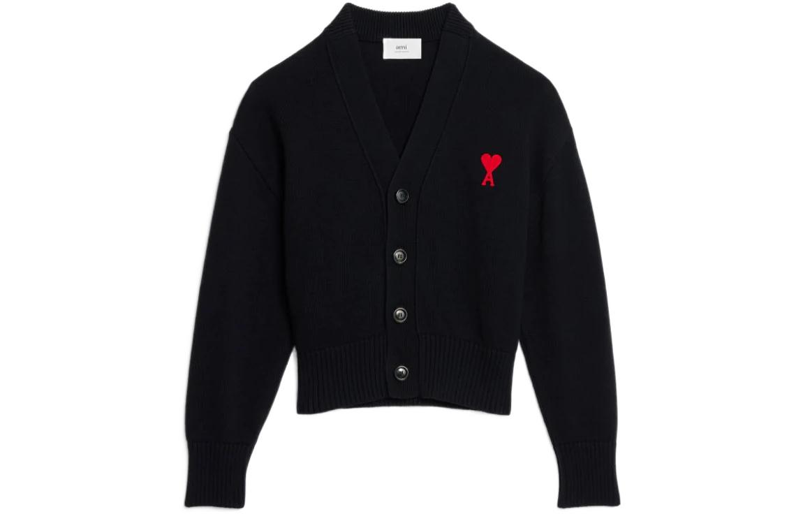 

Amiparis Свитер унисекс, черный, с V-образным вырезом, средней высоты Кардиган