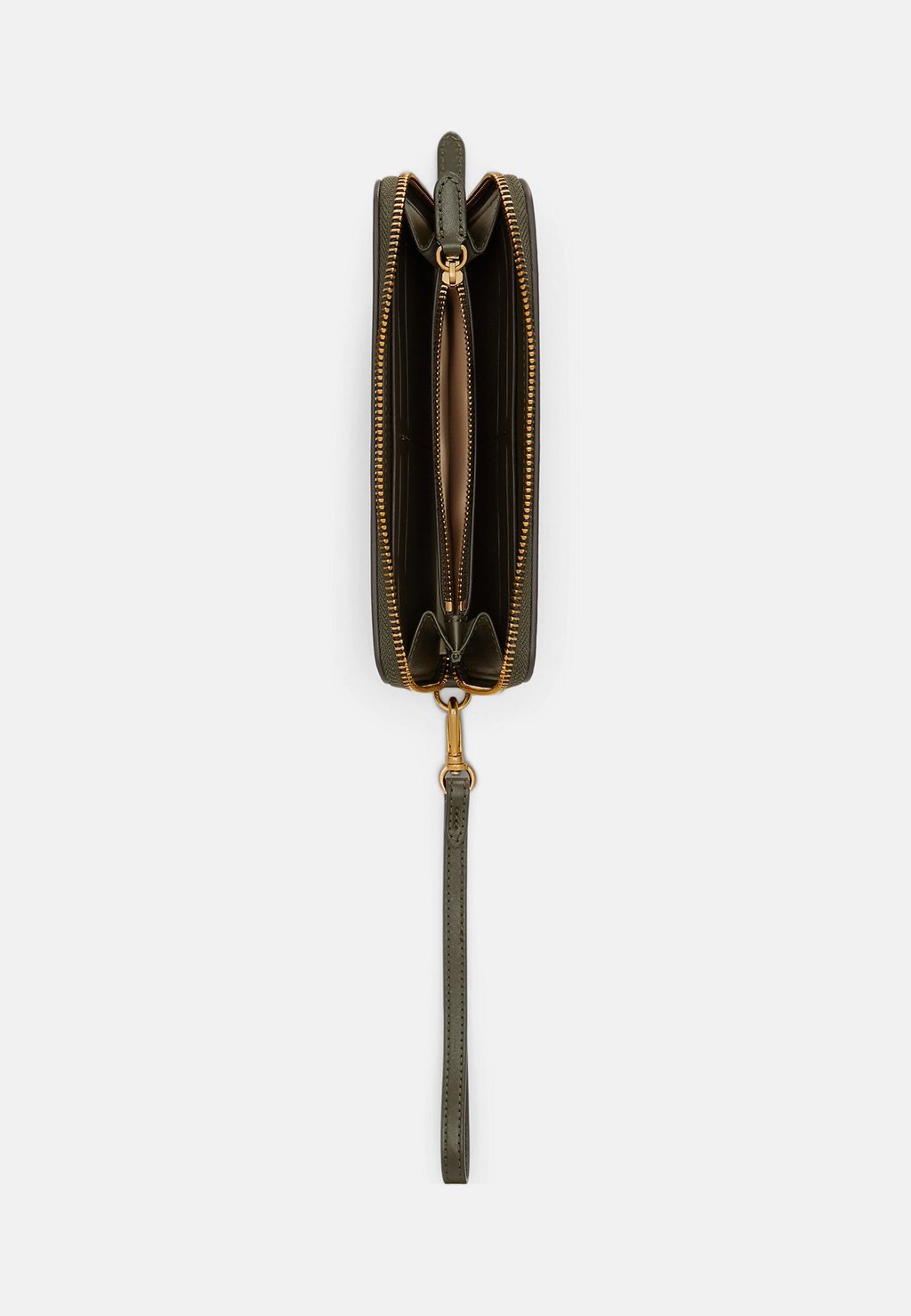 

Кошелек LEATHER CONTINENTAL WRISTLET Lauren Ralph Lauren, оливковый
