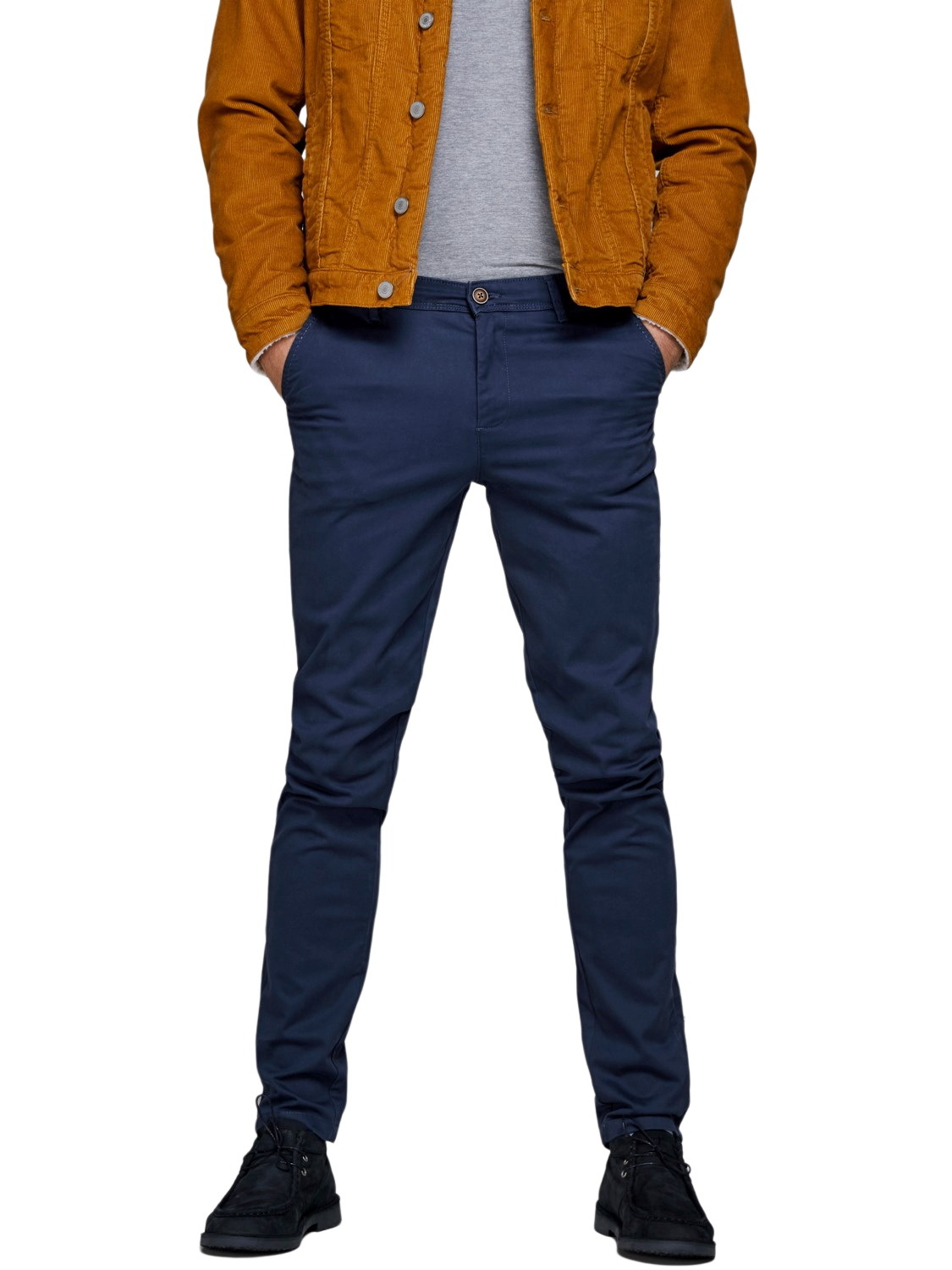 

Тканевые брюки Jack & Jones Stoff/Chino MARCO BOWIE slim, синий