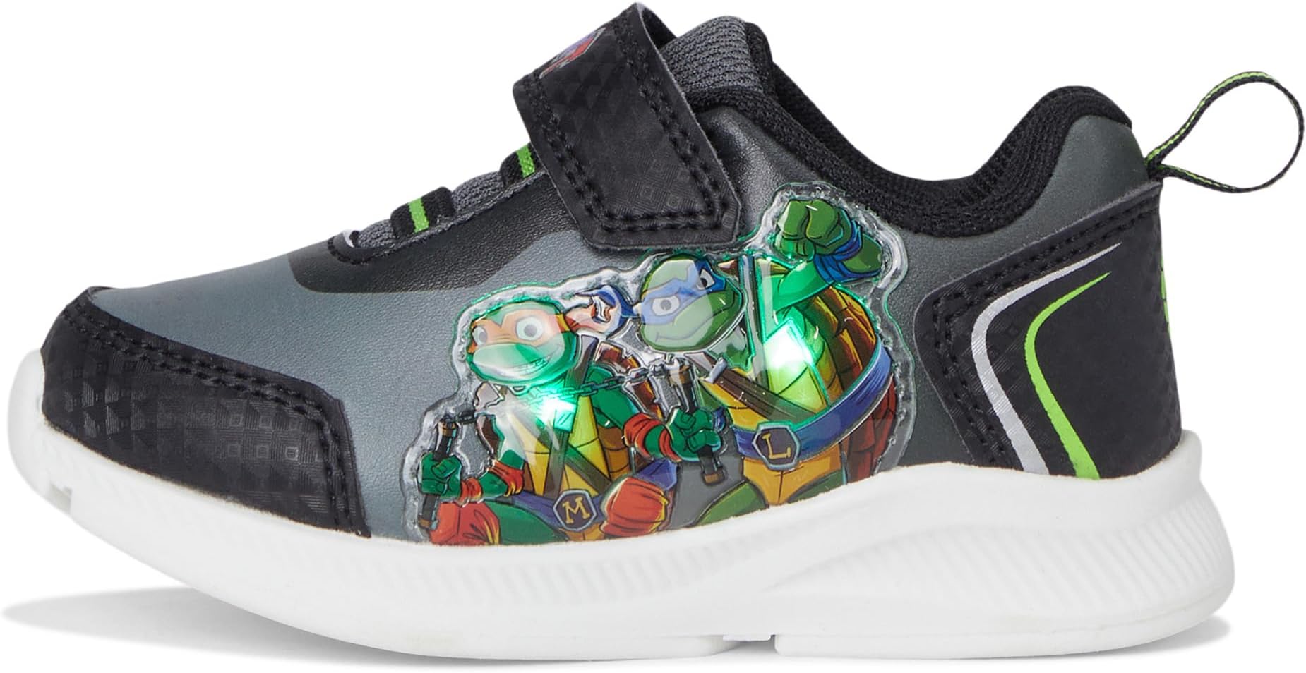 Кроссовки Josmo Men's Teenage Mutant Ninja Turtles Lighted Sneaker, Grey/Black — фото 4