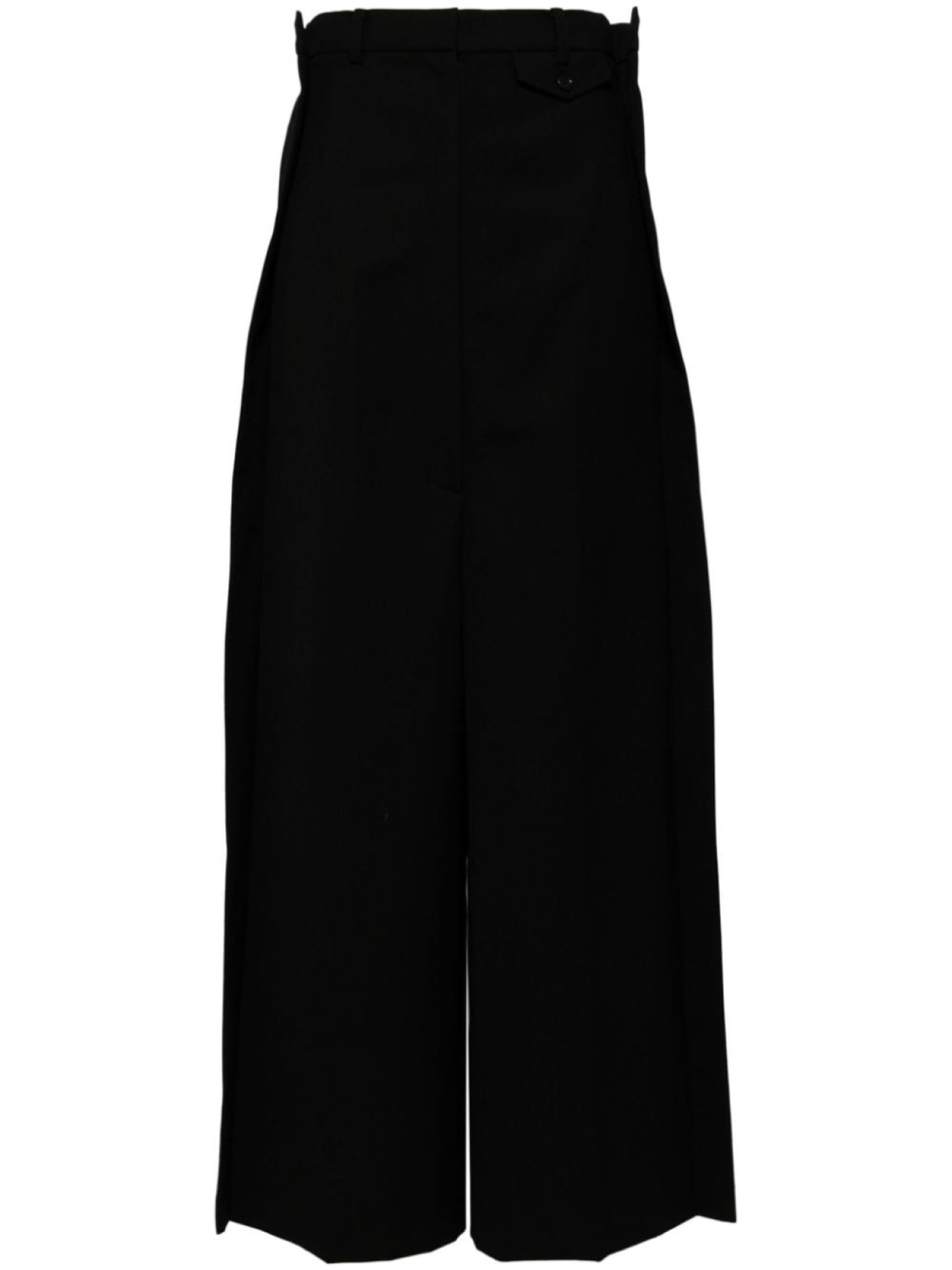 

PushBUTTON широкие брюки Black Side Folded, черный