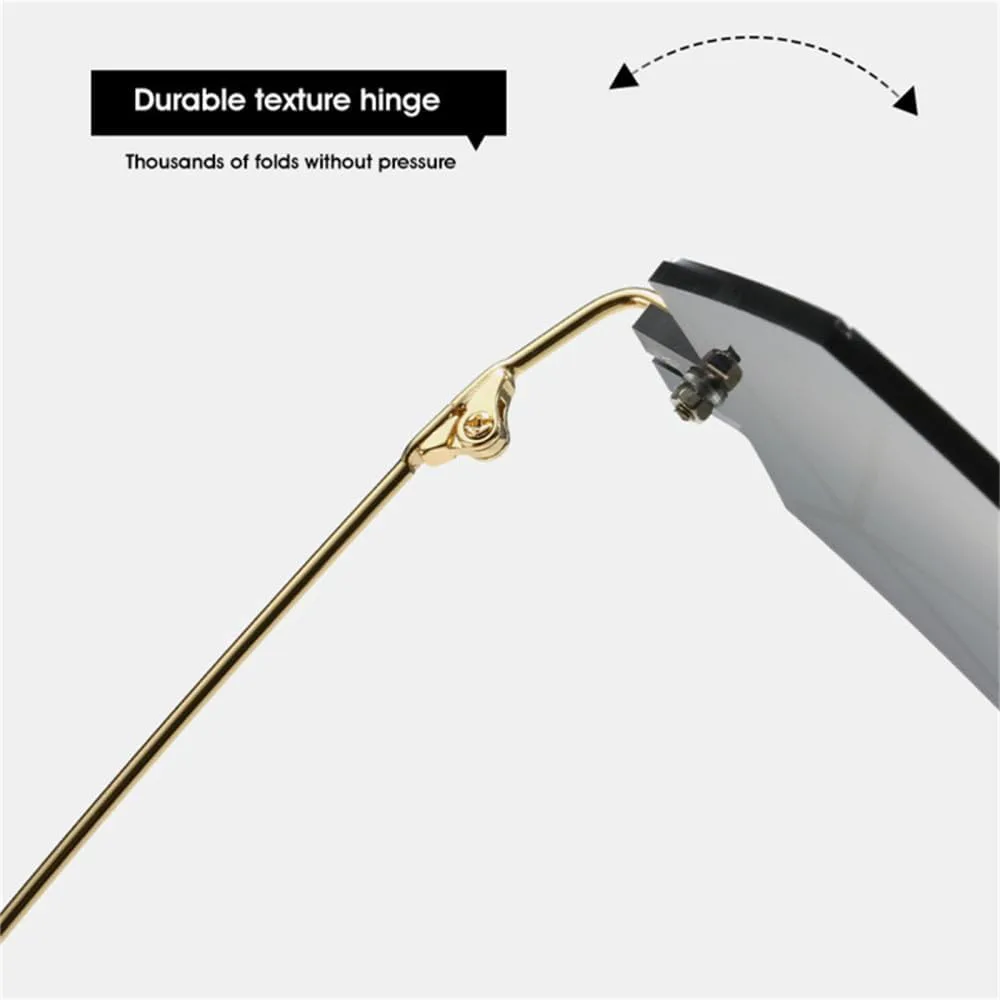 

Женские солнцезащитные очки Polygonal 2027 в винтажном стиле, конфетных цветов, без оправы, с градиентным затемнением и защитой от УФ-излучения UV400 MTZJH, Rose Red