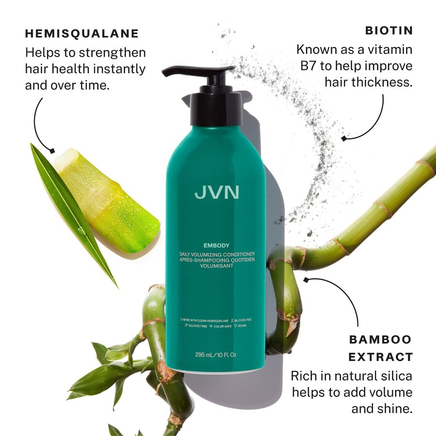 Кондиционер для придания объема Embody Daily Volumizing Conditioner JVN, 10 oz/295 mL — фото 3