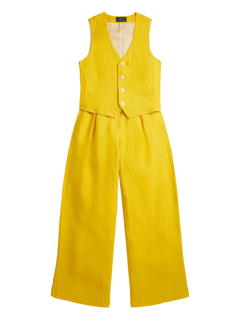 Комплект из топа и брюк Polo Ralph Lauren Kids, желтый