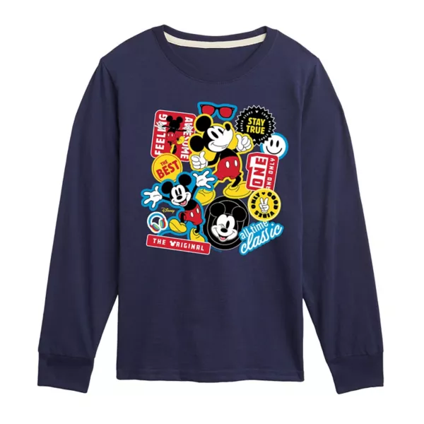 

Футболка с длинным рукавом и принтом Микки Мауса для мальчиков 8-20 лет Disney, синий