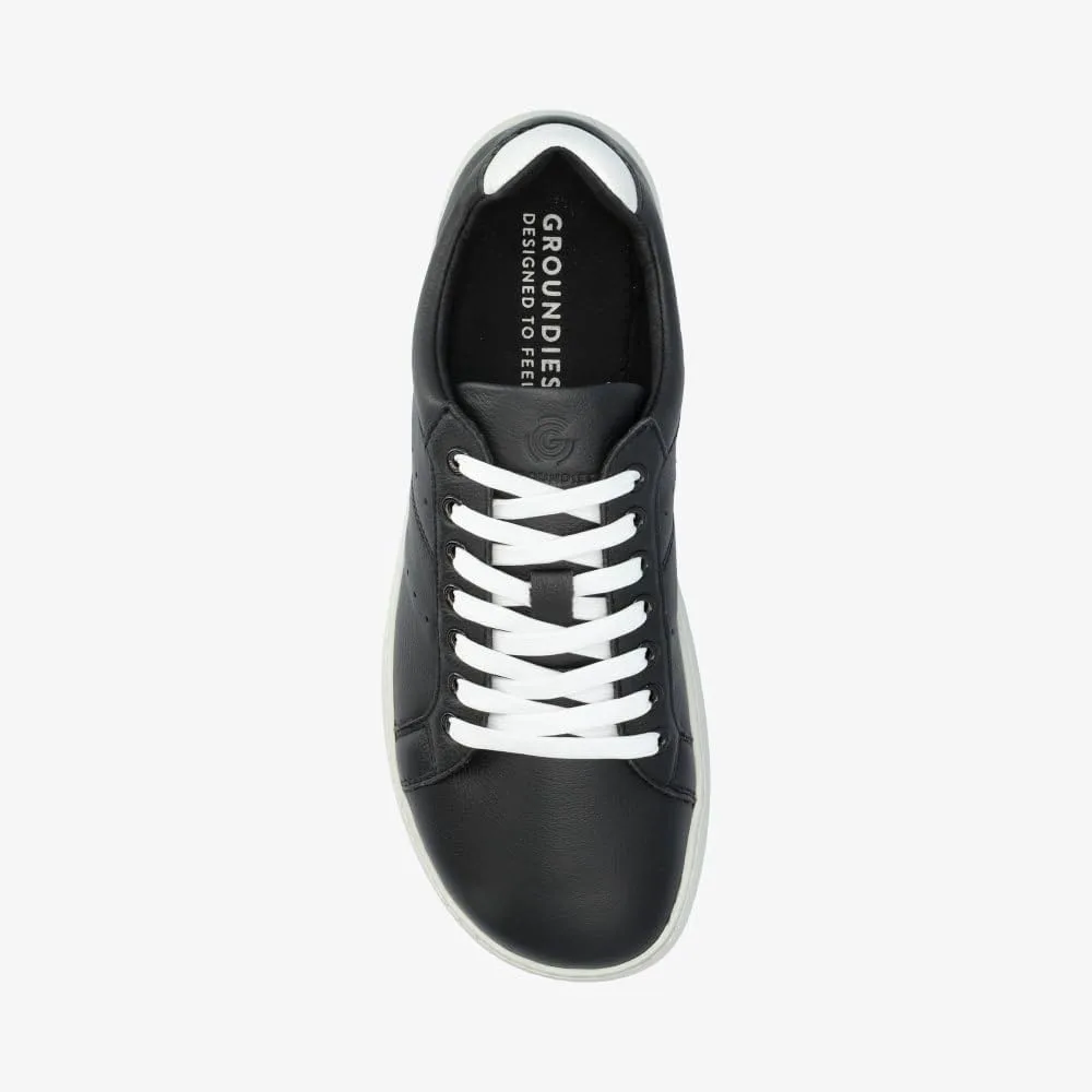 

Мужские кроссовки GROUNDIES Universe - универсальные кроссовки для мужчин с широкой носочной частью, мягкой, дышащей подкладкой и гибкой, противоскользящей подошвой, черно-белый