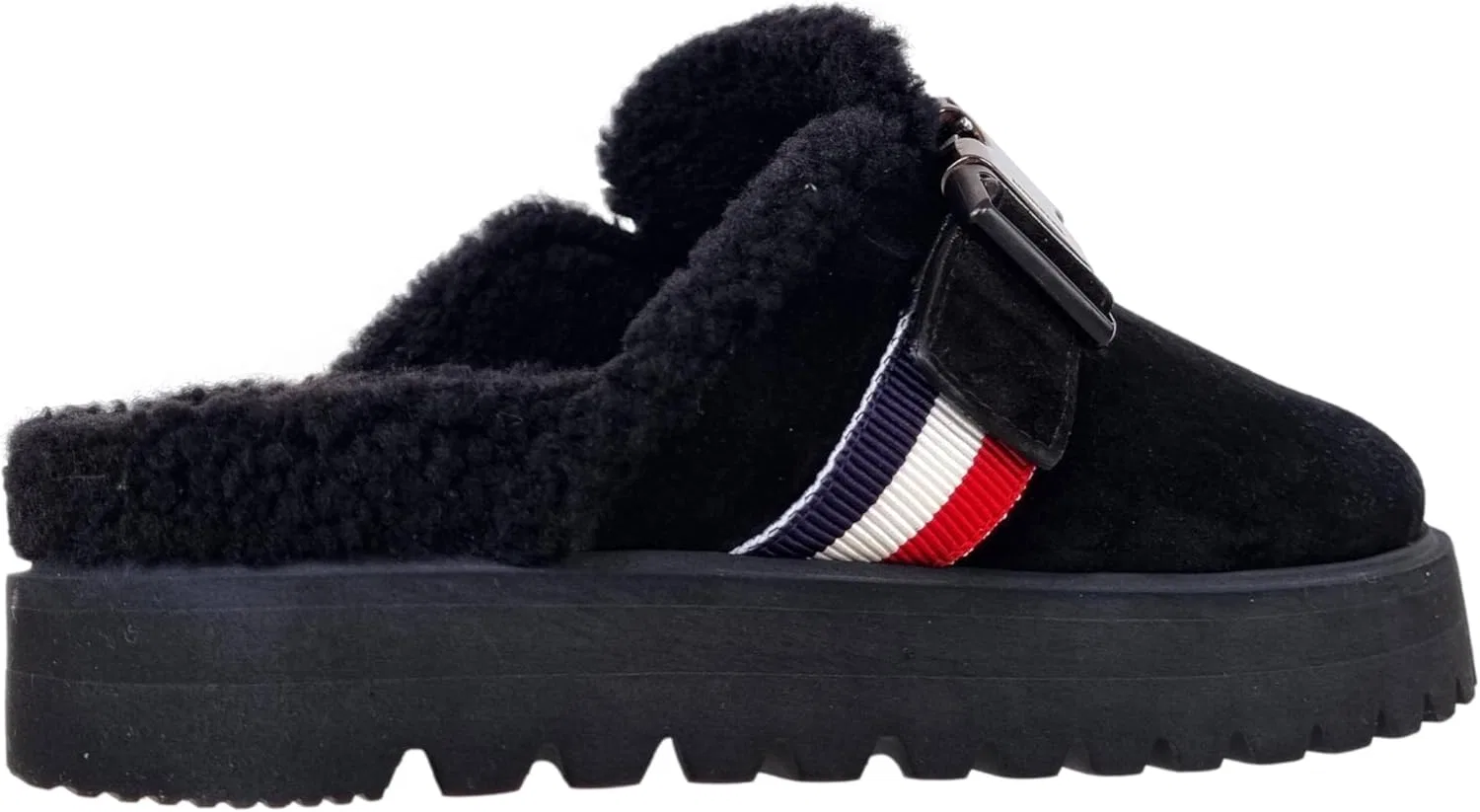 Замшевые тапочки Moncler Mon Mule M2410, черные — фото 3