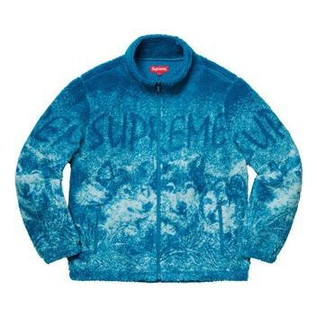 

Куртка Supreme SS19 Wolf Fleece Jacket Blue Totem polar fleece Unisex, синий