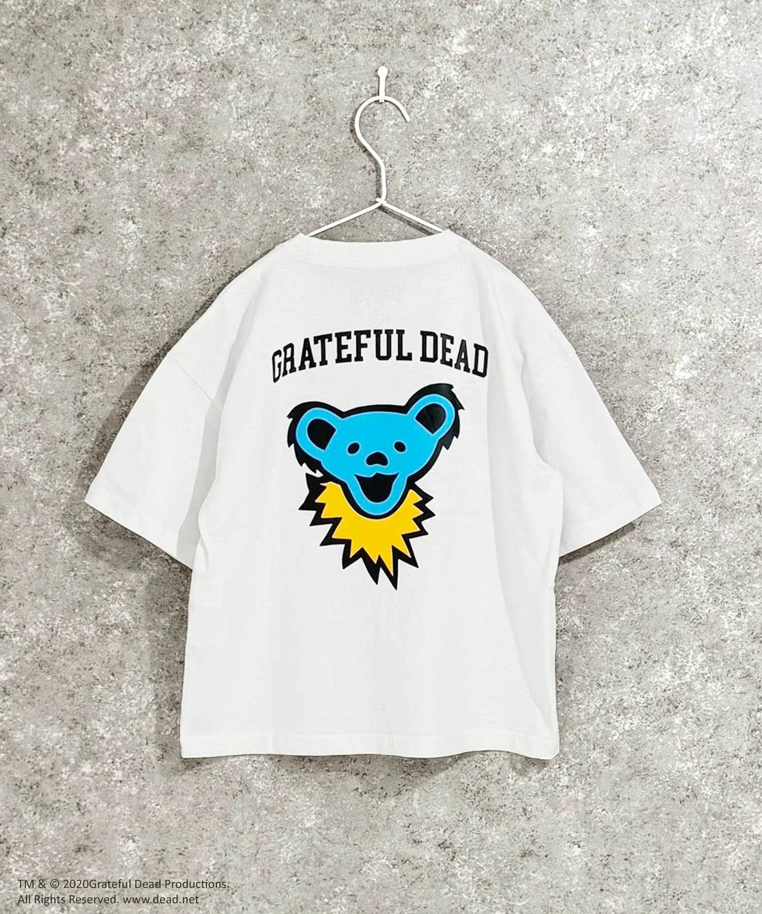 Детская футболка Grateful Dead с принтом танцующего медведя белая