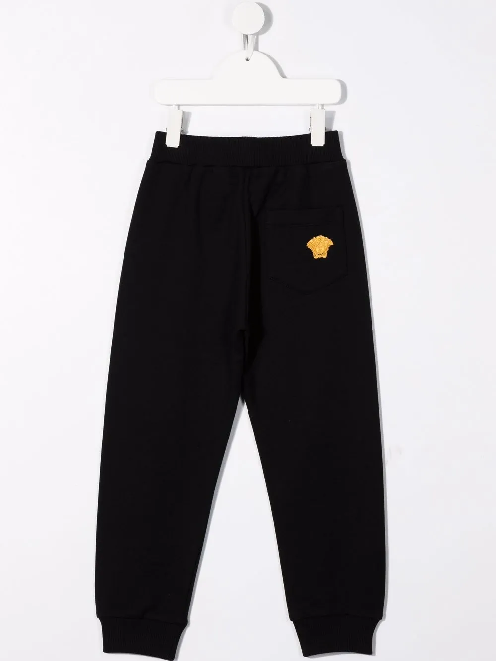 Спортивные брюки с эластичным поясом Versace Kids, черный — фото 2