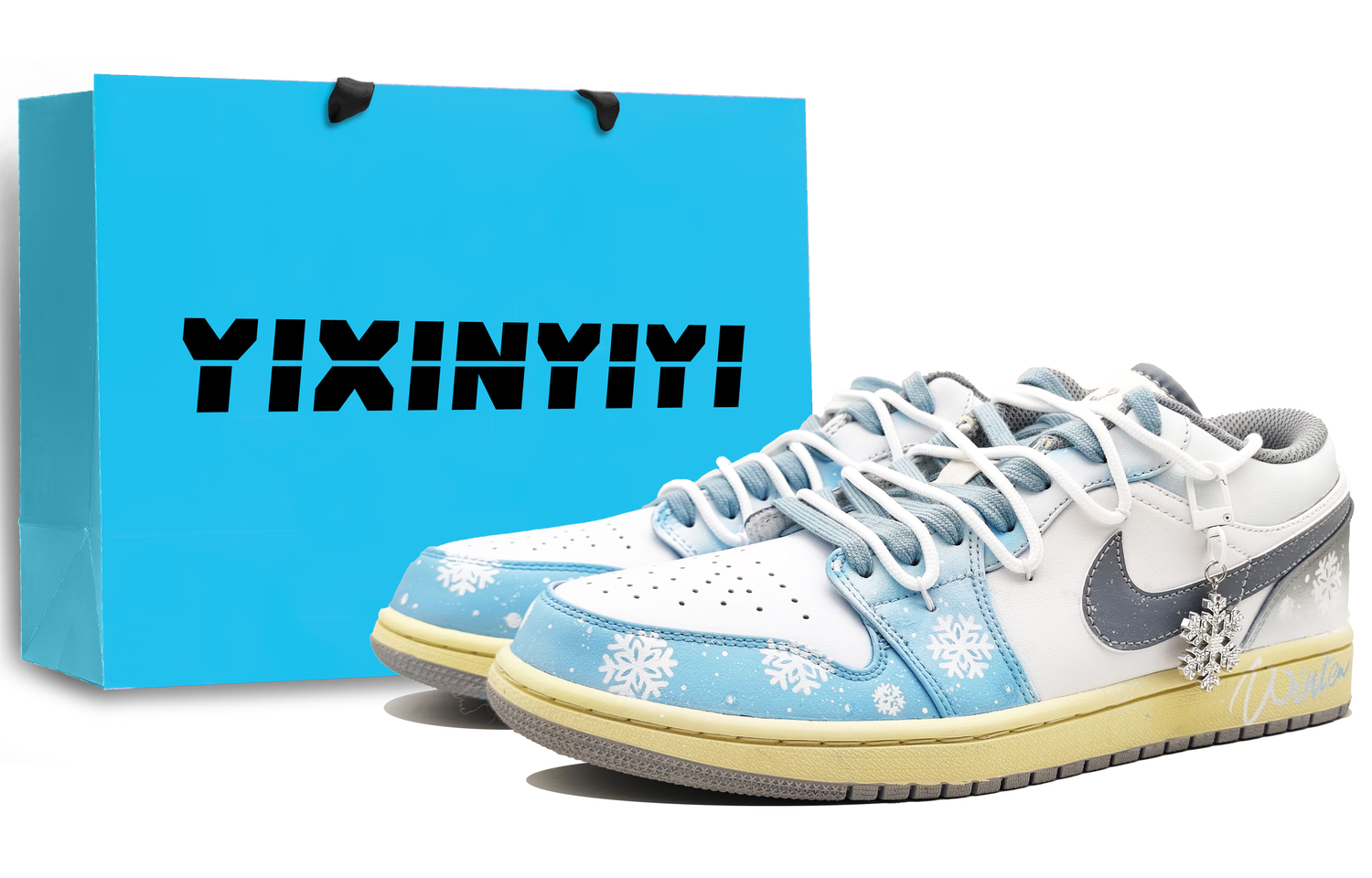 

Jordan Кроссовки Air 1 Low top Vintage Basketball Unisex Snowflake Blue