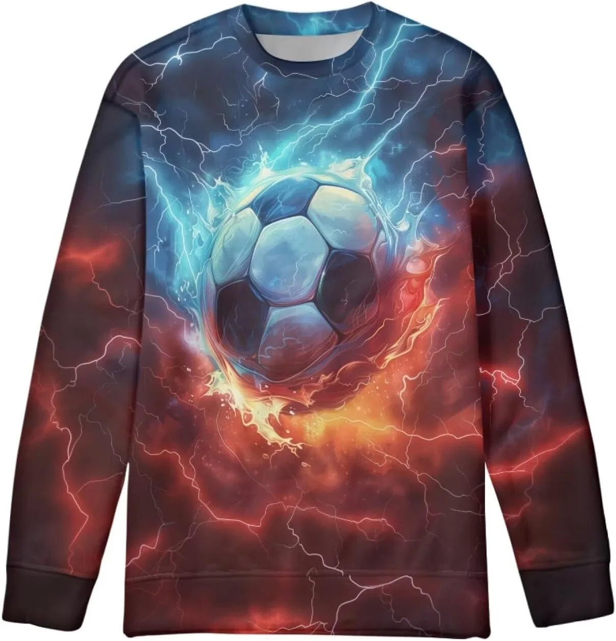 Свитшот детский с принтом ZPINXIGN, цвет 1 Soccer Flame — фото 3