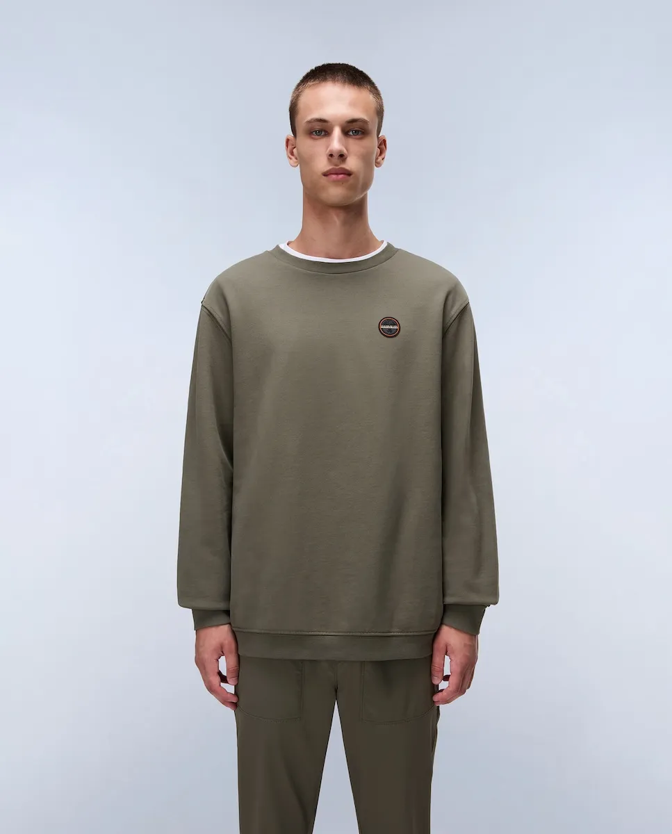 

Мужская толстовка с круглым вырезом зеленого цвета Napapijri