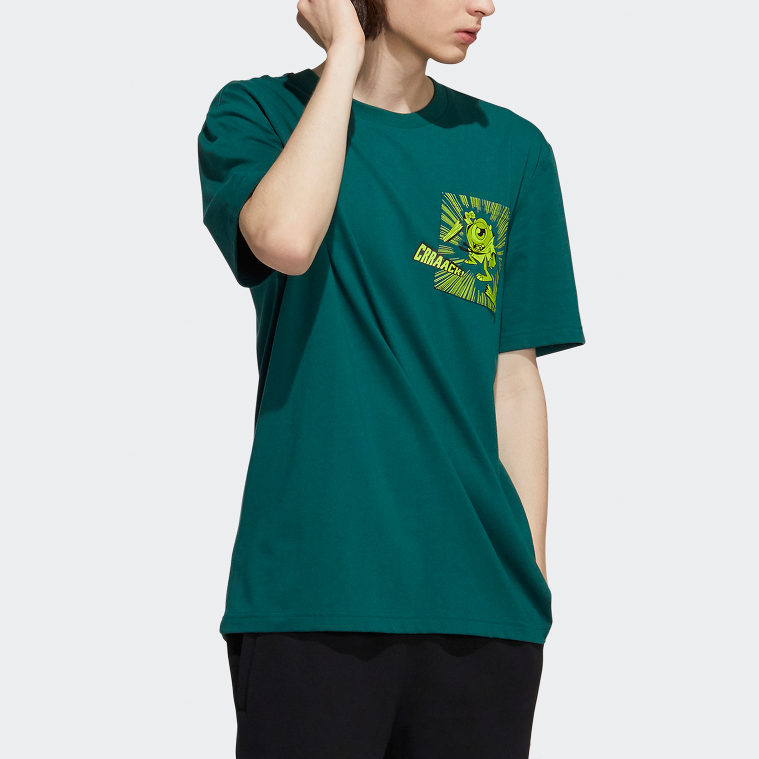 Футболка Adidas X Pixar мужская, лесная зеленая Adidas Originals, зеленый — фото 4