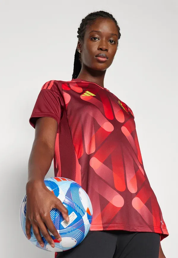 Футболка женская Adidas Performance, модель Deutschland DFB Women EM 2025 Women Away National Team Wear, цвет бордовый — фото 4