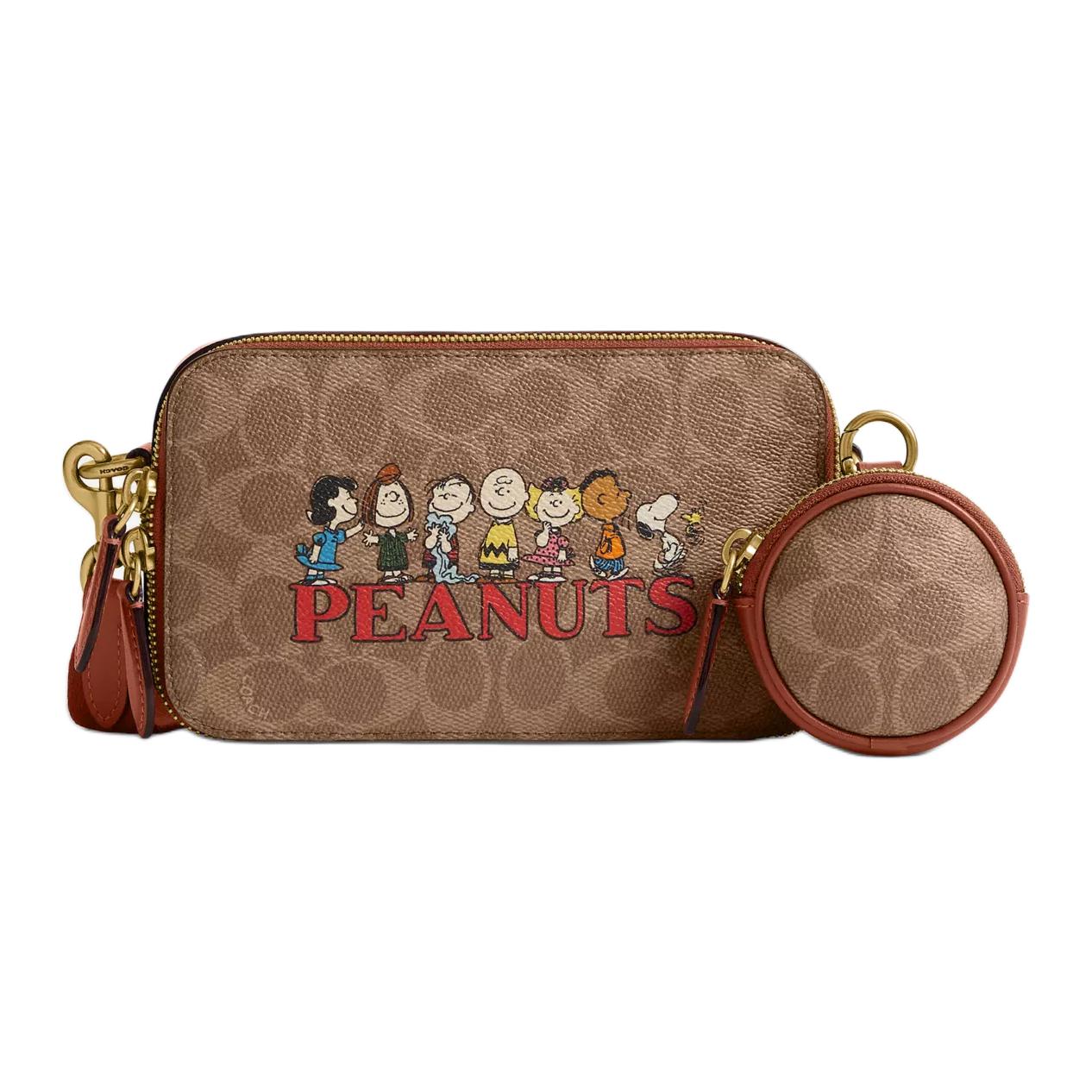

COACH Кожаный клатч кроссбоди Snoopy