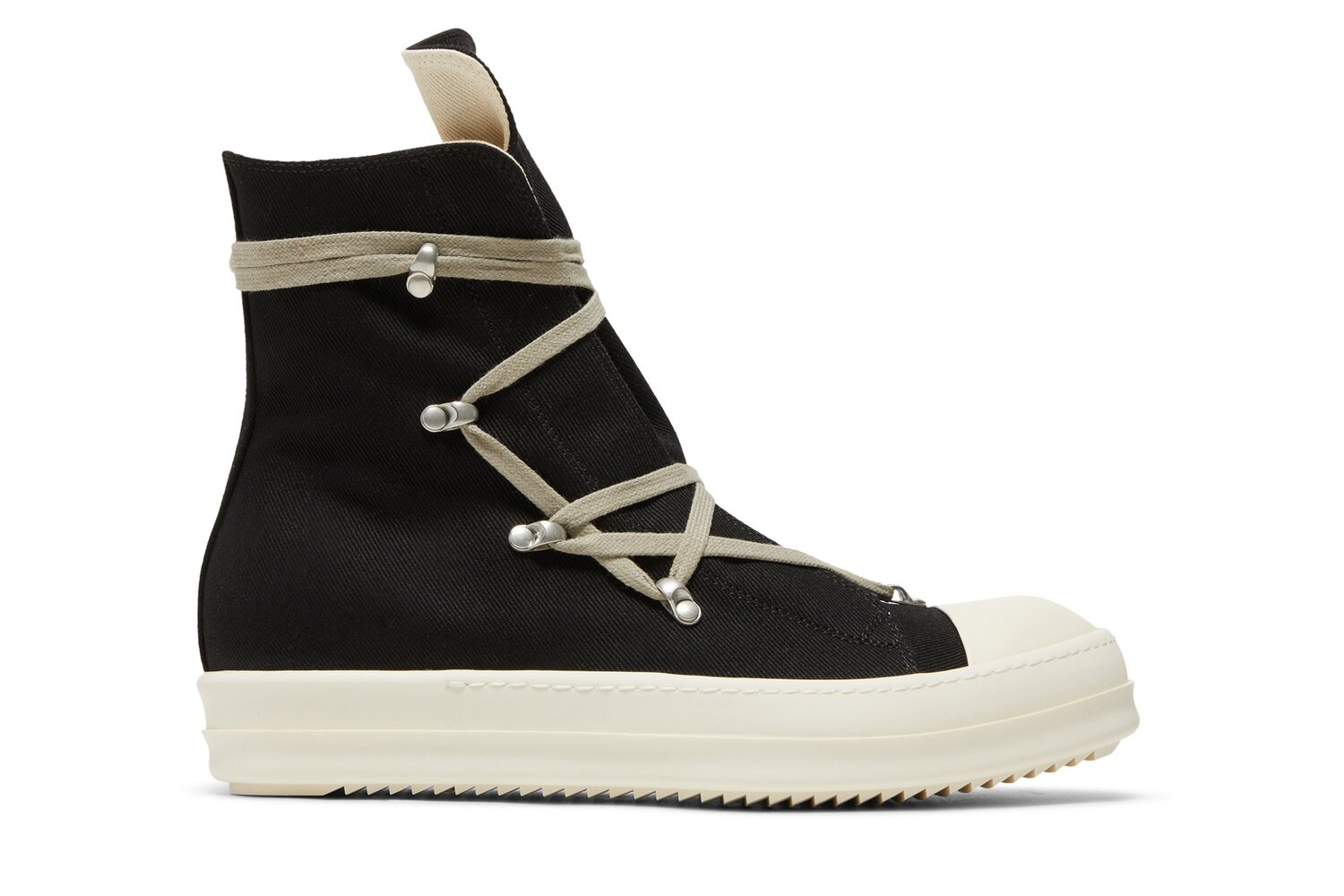 

Высокие кроссовки Rick Owens DRKSHDW Strobe Cotton Denim Hexa High, черный