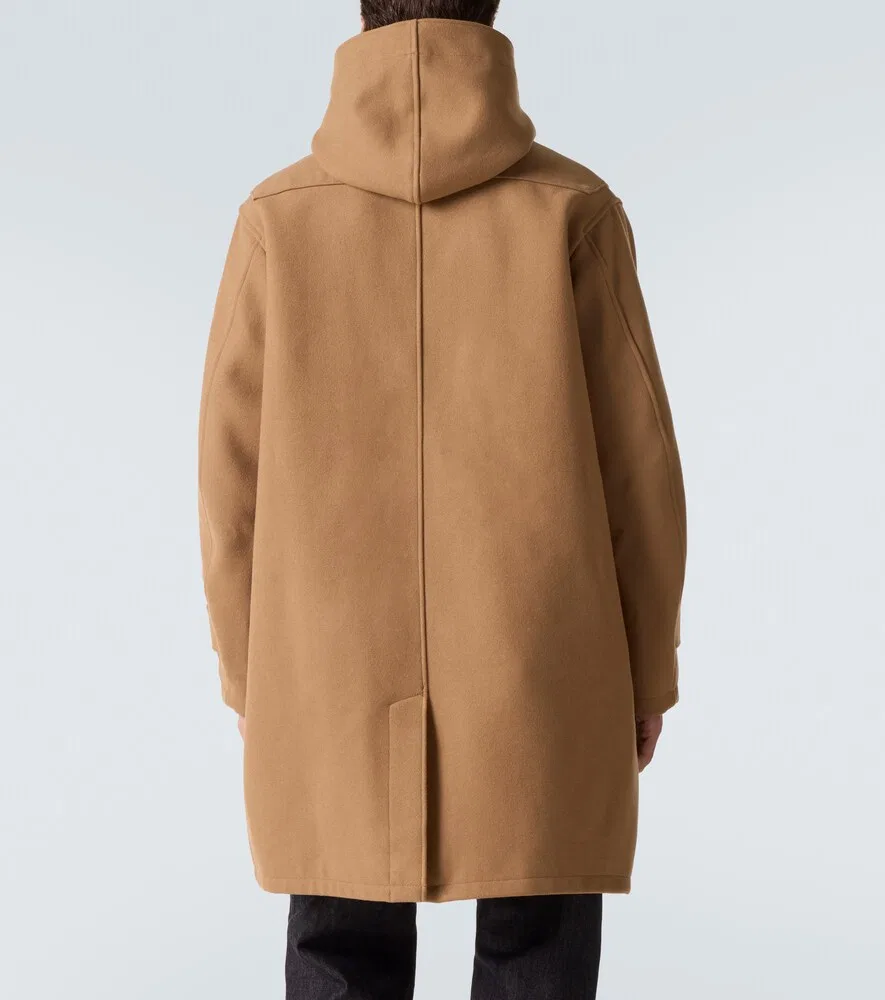 Шерстяной и льняной дафлкот «Коммодор» Visvim, бежевый — фото 4