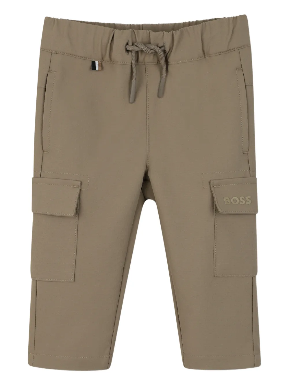 

Брюки карго с кулиской Boss Kidswear, бежевый