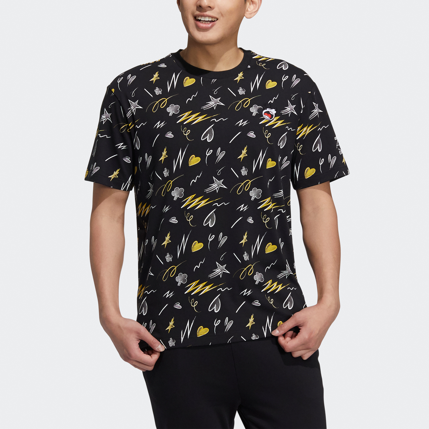 

Футболка мужская черная Adidas Neo, черный