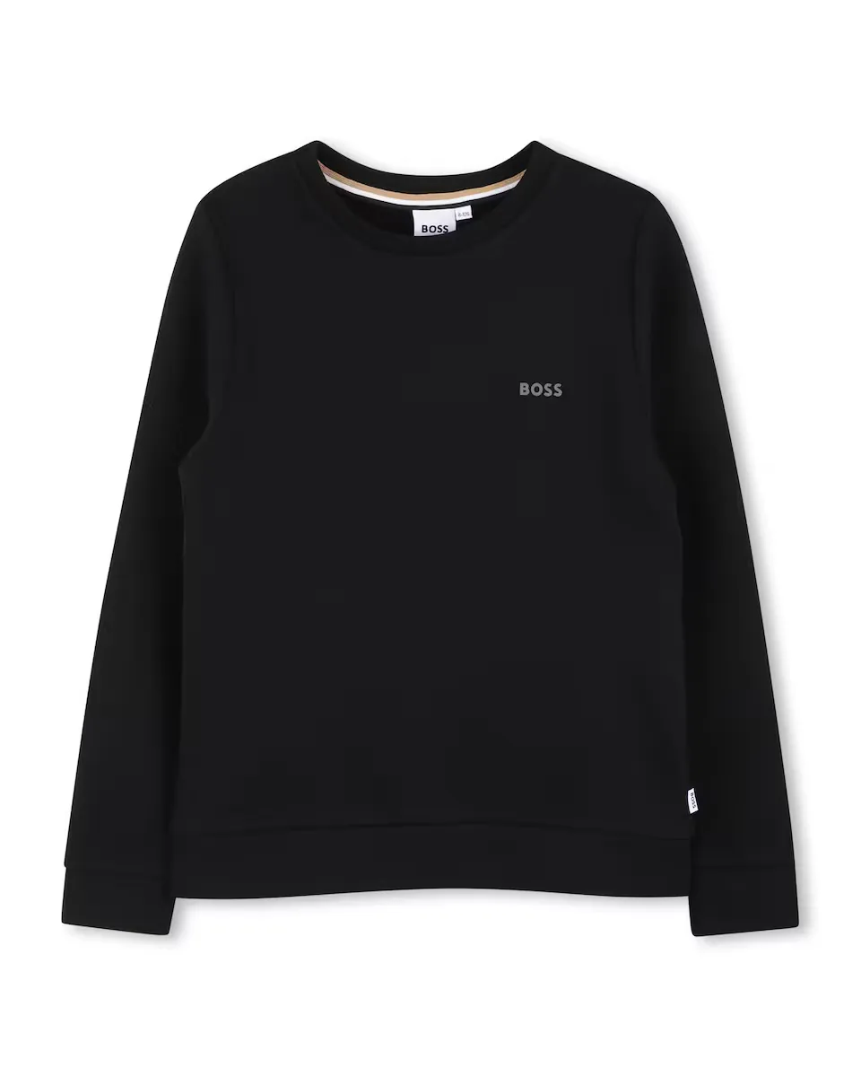 

Детская толстовка с длинным рукавом BOSS Kidswear, черный