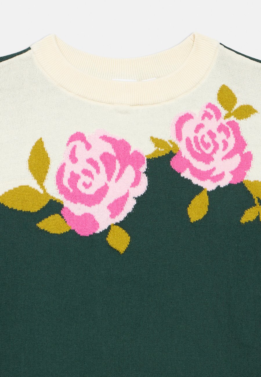 Джемпер GAP KIDS RELAXED SWEATER GIRLS, Pink/Dark Green — фото 3
