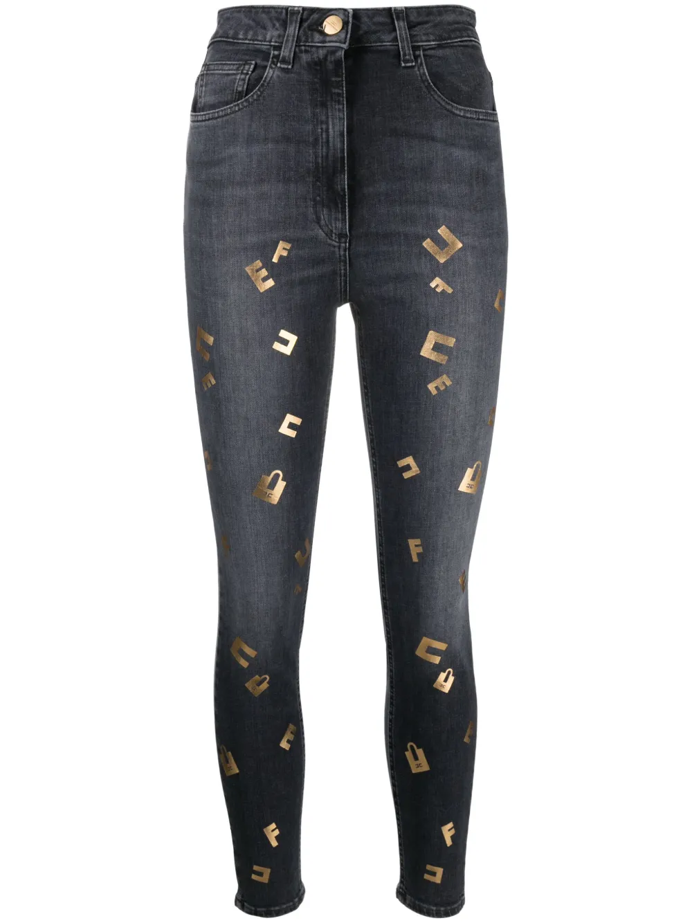 

Джинсы скинни с логотипом Elisabetta Franchi, черный