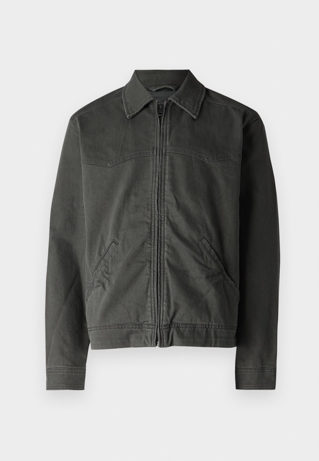 

Джинсовая куртка THRIFTED WORKWEAR Hollister Co., черный