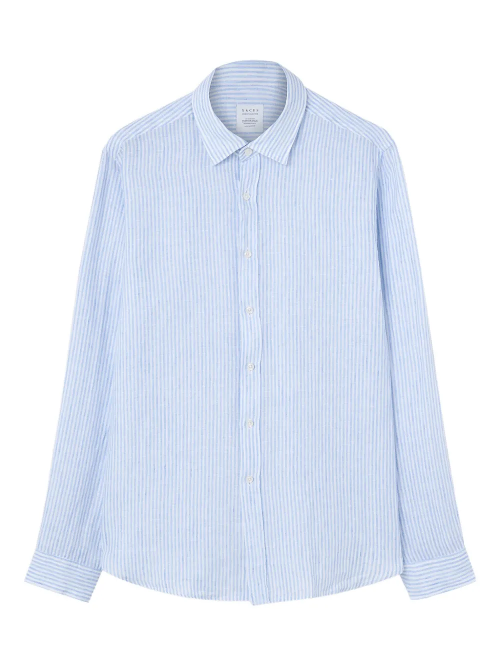 

Полосатая льняная рубашка Xacus, синий