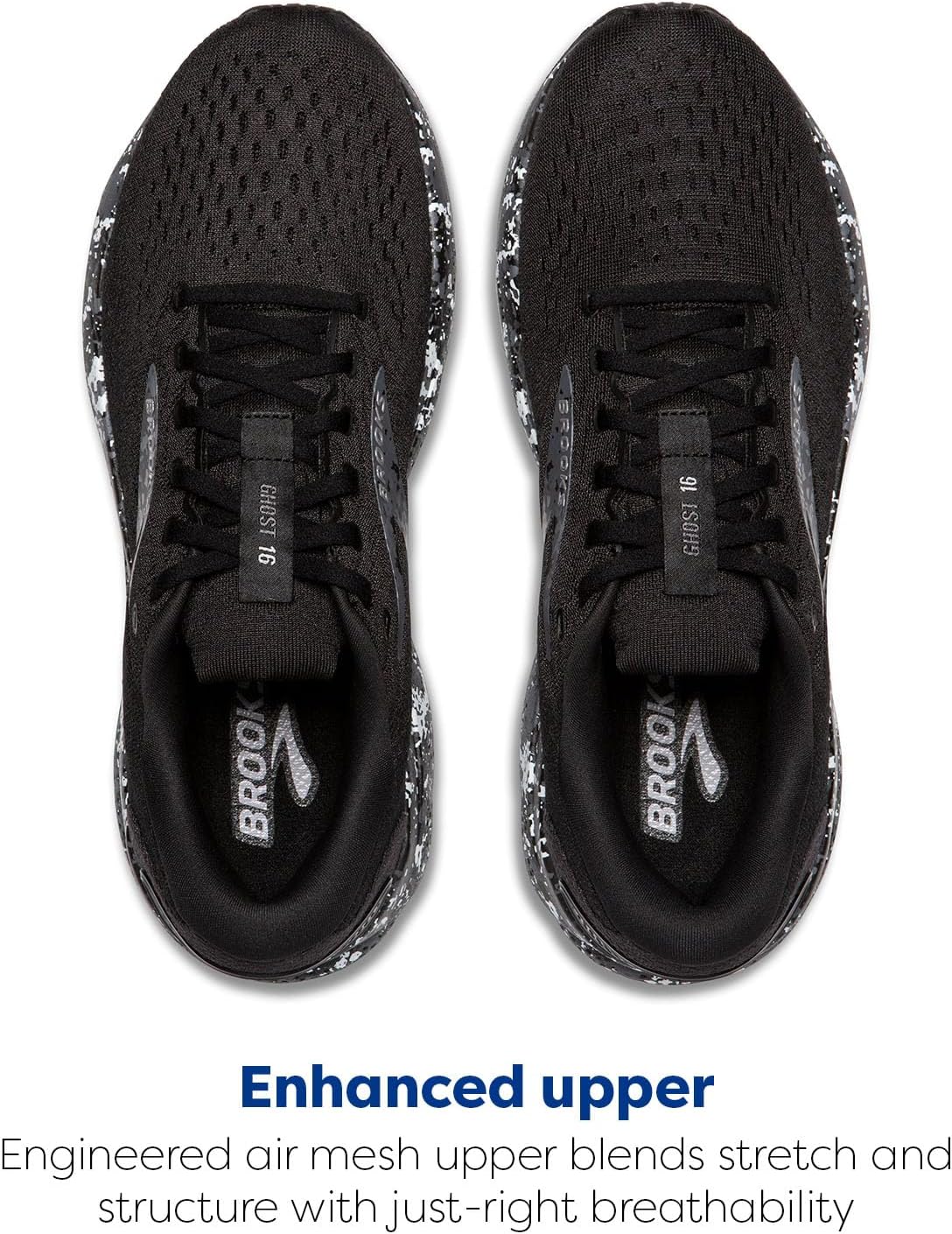 Мужские нейтральные беговые кроссовки Brooks Ghost 16, черный — фото 4