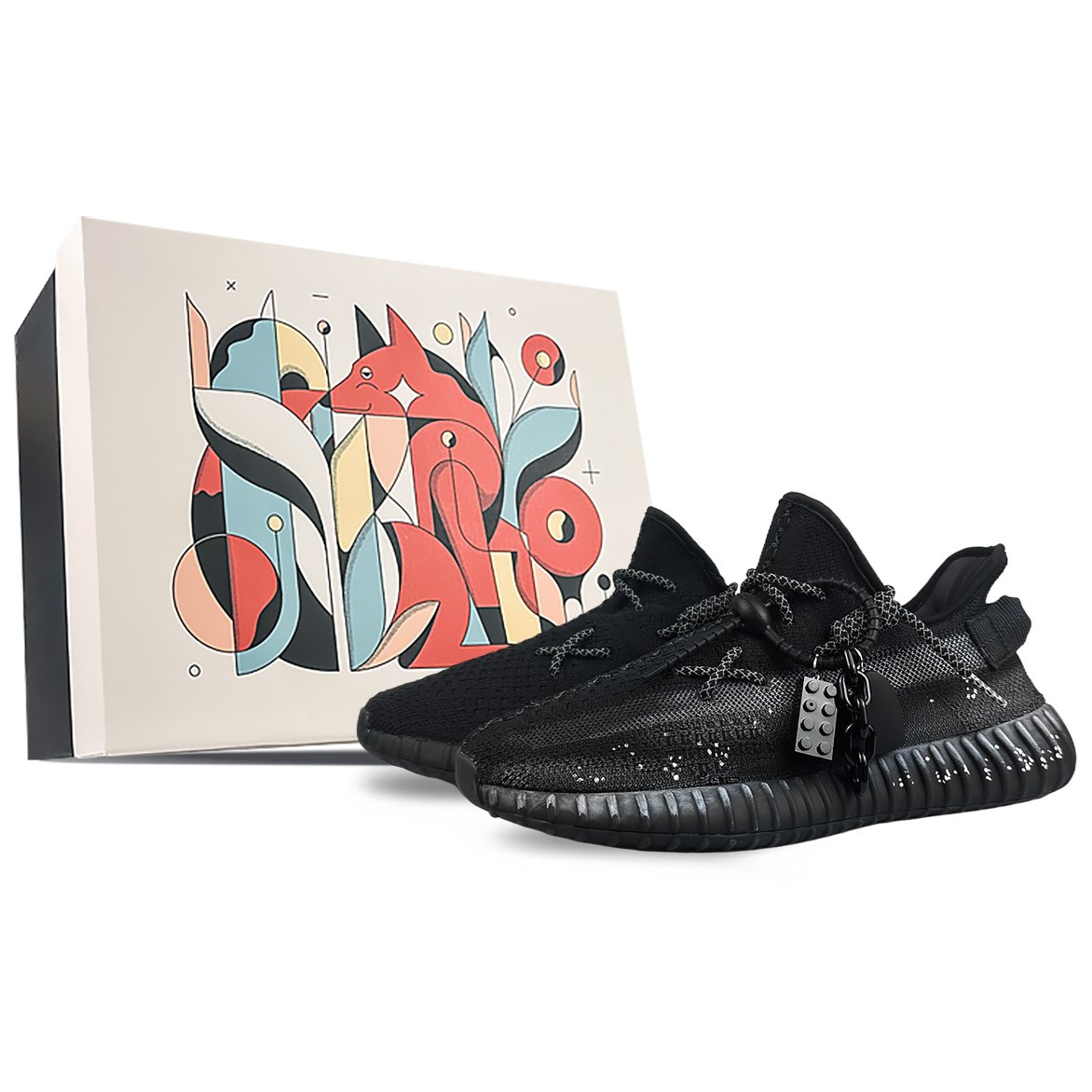 

Кроссовки adidas originals Yeezy Boost 350 V2 Lifestyle Shoes Unisex Low-top Black/Gray, черный/серый