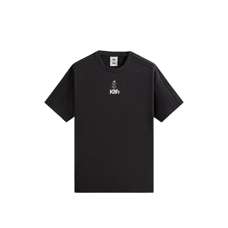 Adidas Originals Футболка Kith x Adidas Football с коротким рукавом, черная