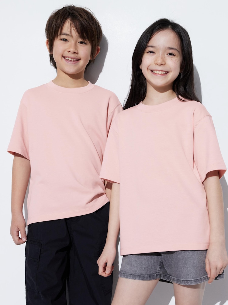 

Футболка Airism из хлопка с круглым вырезом Uniqlo, цвет 11 розовый