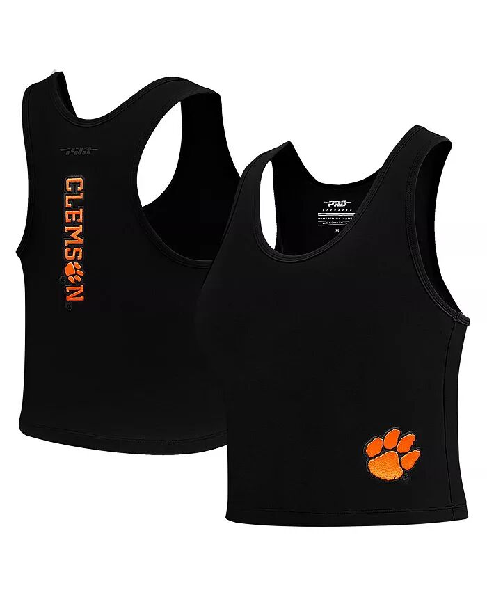 

Женская черная майка-борцовка Clemson Tigers нейтрального тона, облегающая, длиной до талии Pro Standard