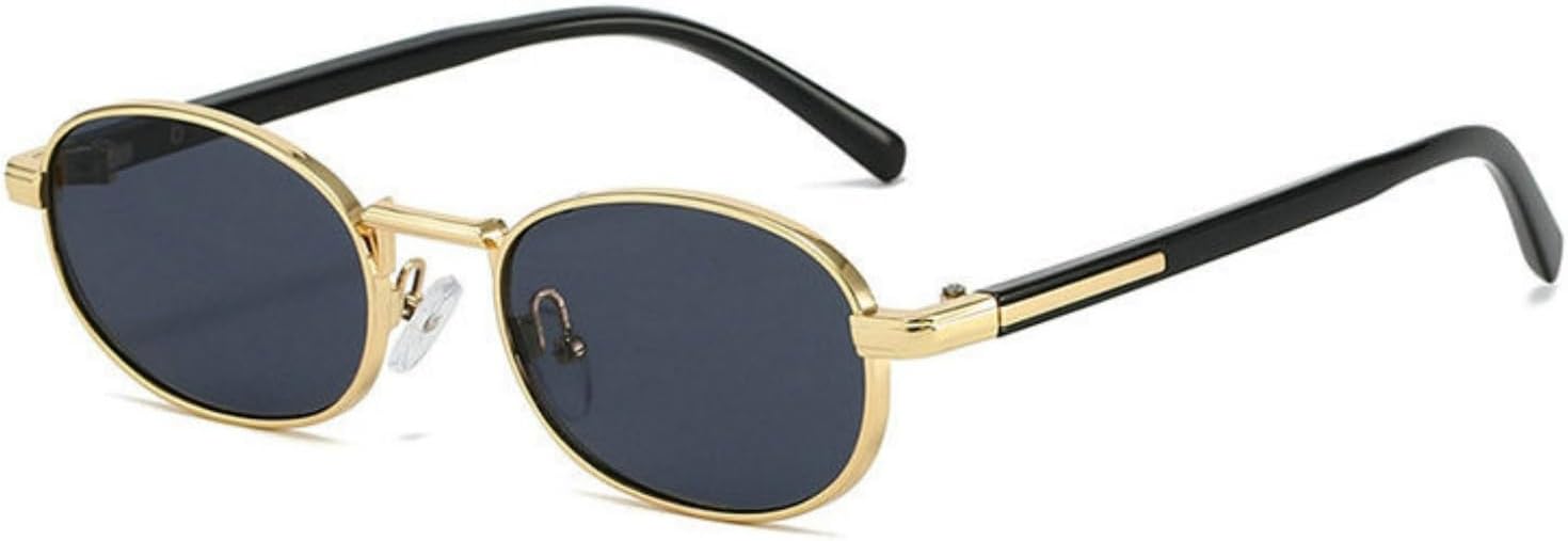 

Солнцезащитные очки COTIA в винтажном овальном стиле для женщин, ретро, ​​маленькие, металлические, в стиле панк, для мужчин, модные, классическая оправа, солнцезащитные очки UV400, Black