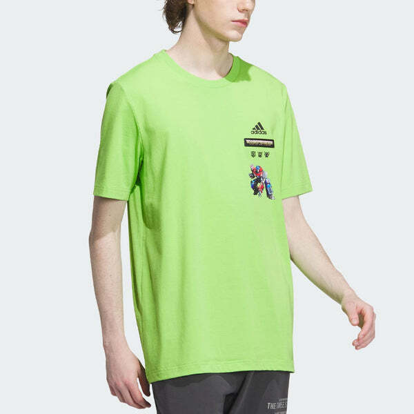 Футболка трансформеры Adidas, зеленый — фото 4