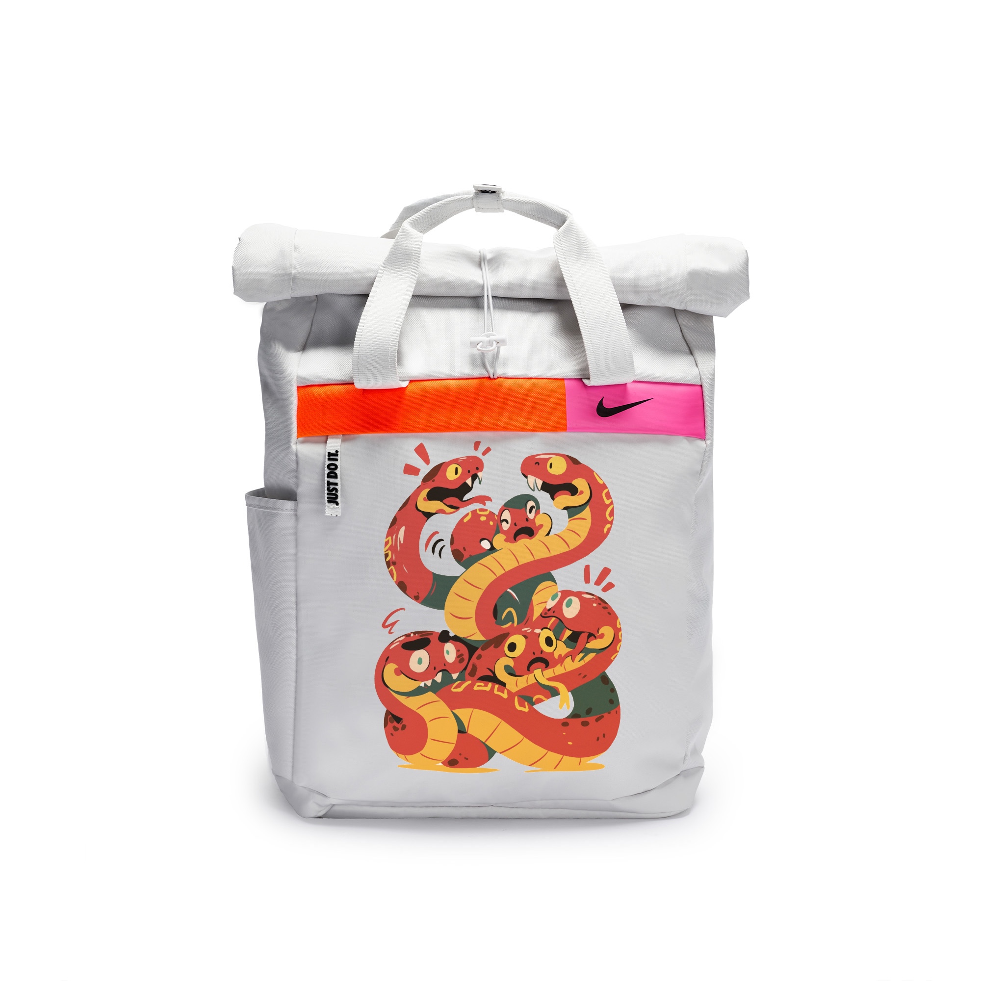 

Nike Повседневный рюкзак унисекс для ежедневных поездок в минималистичном стиле, Snakes Family
