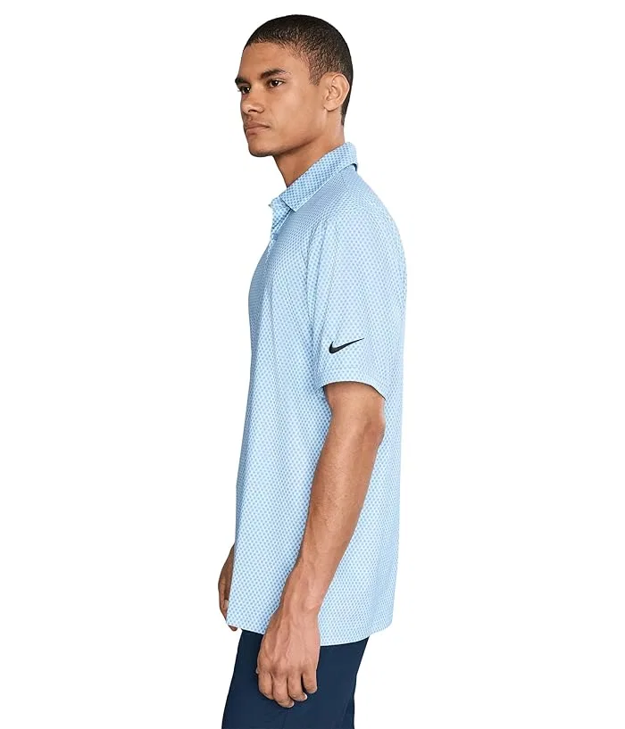 Поло Nike Dri-FIT Good Polo Short Sleeve Floral, White/Work Blue/Black — фото 3