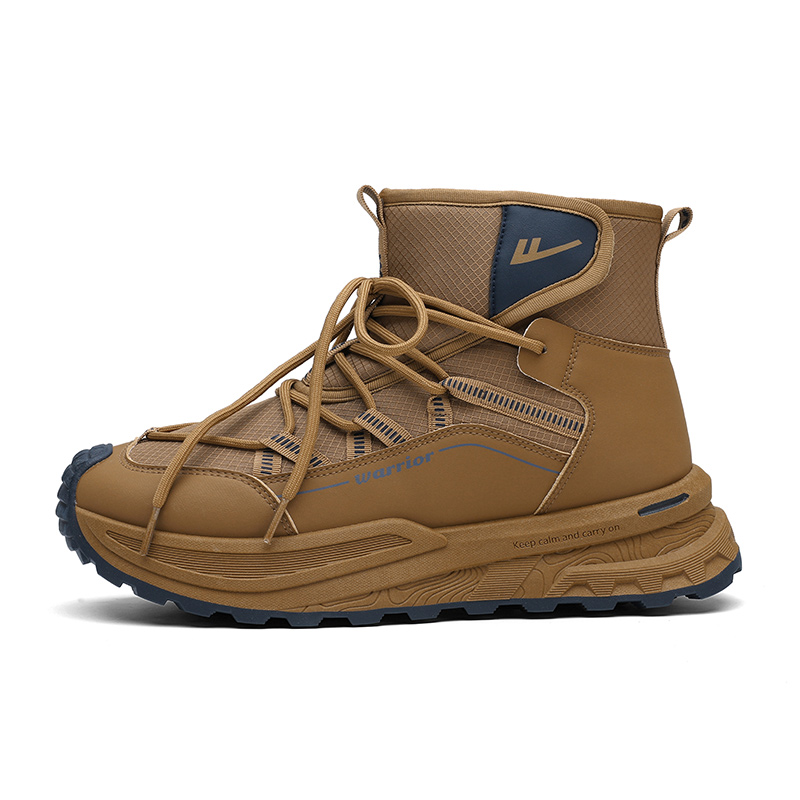 

Утепленные мужские снежные ботинки с противоскользящей подошвой и защитой от истирания, высота 12,5 см WARRIOR, коричневый