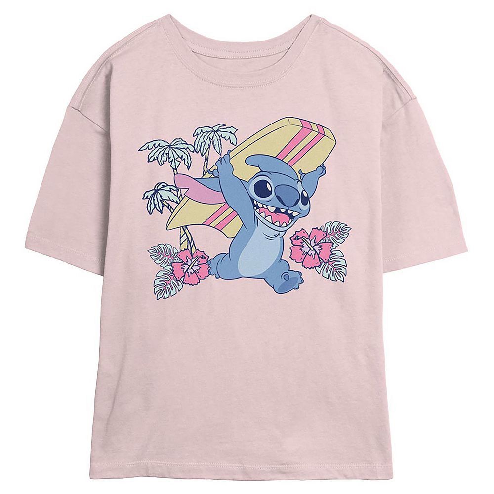 

Футболка Disney's Lilo & Stitch Ready To Surf с рисунком скиммера для юниоров, цвет Blush