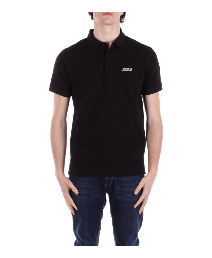 

Черные футболки и поло с международным логотипом. Barbour, черный