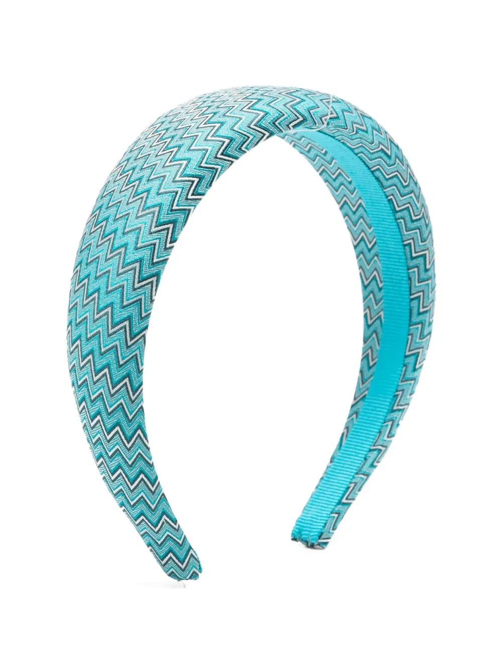 Повязка на голову зигзагообразной вязки Missoni, синий