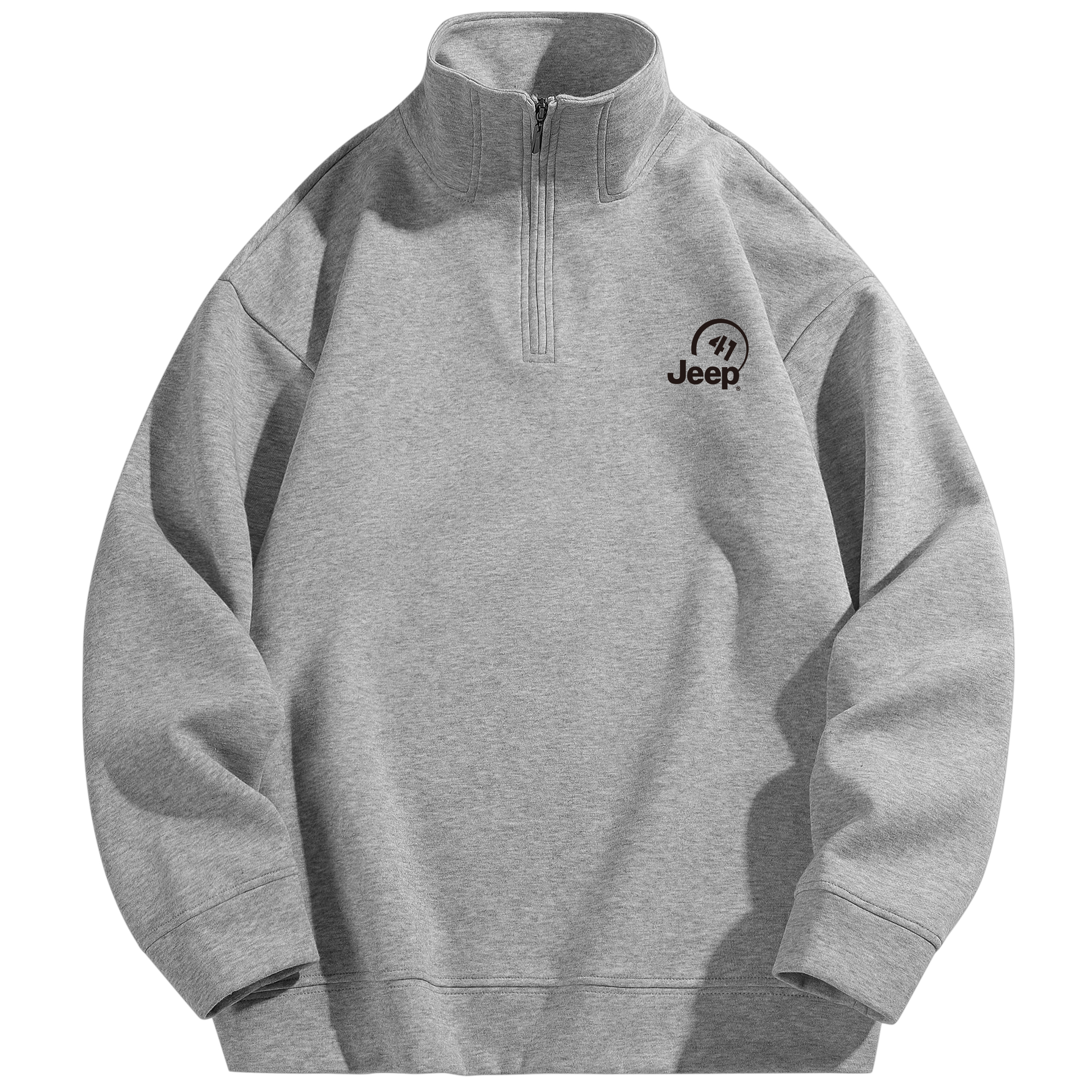 

Свитшот Unisex Stand Collar Moderate Regular Jeep, светло-серый