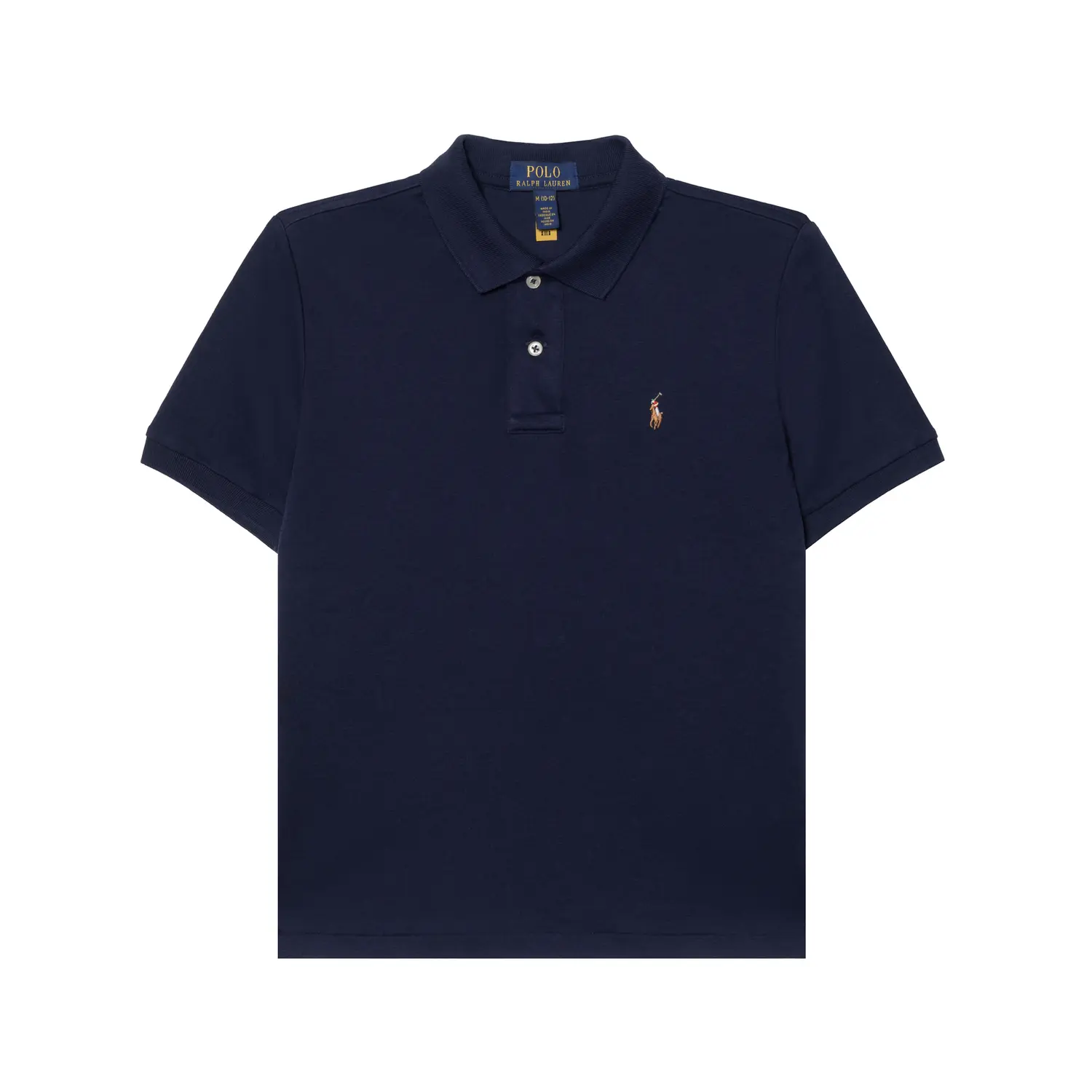 

Polo Ralph Lauren Детская одежда однотонный пуловер с воротником поло короткий рукав navy blue kids
