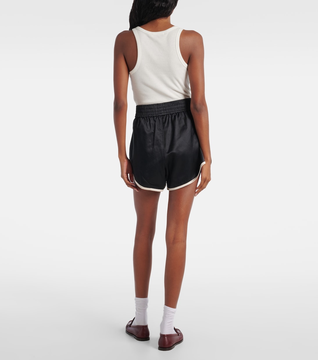 Ралли шорты из сатина с хлопком Polo Ralph Lauren, Polo Black — фото 3