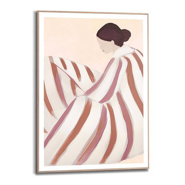 

Картина с рамкой Reinders Striped Figure, коричневый