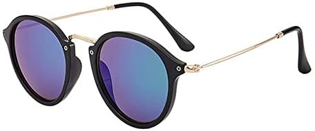 

Круглые металлические солнцезащитные очки с зеркальными линзами для женщин и мужчин, в стиле ретро, ​​модные солнцезащитные очки с защитой от УФ-излучения UV400 MTZJH, 059green Membrane