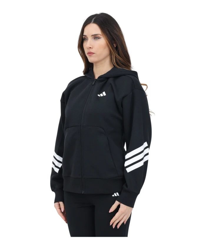 

Худи Future Icons с тремя полосками и застежкой-молнией Adidas, черный