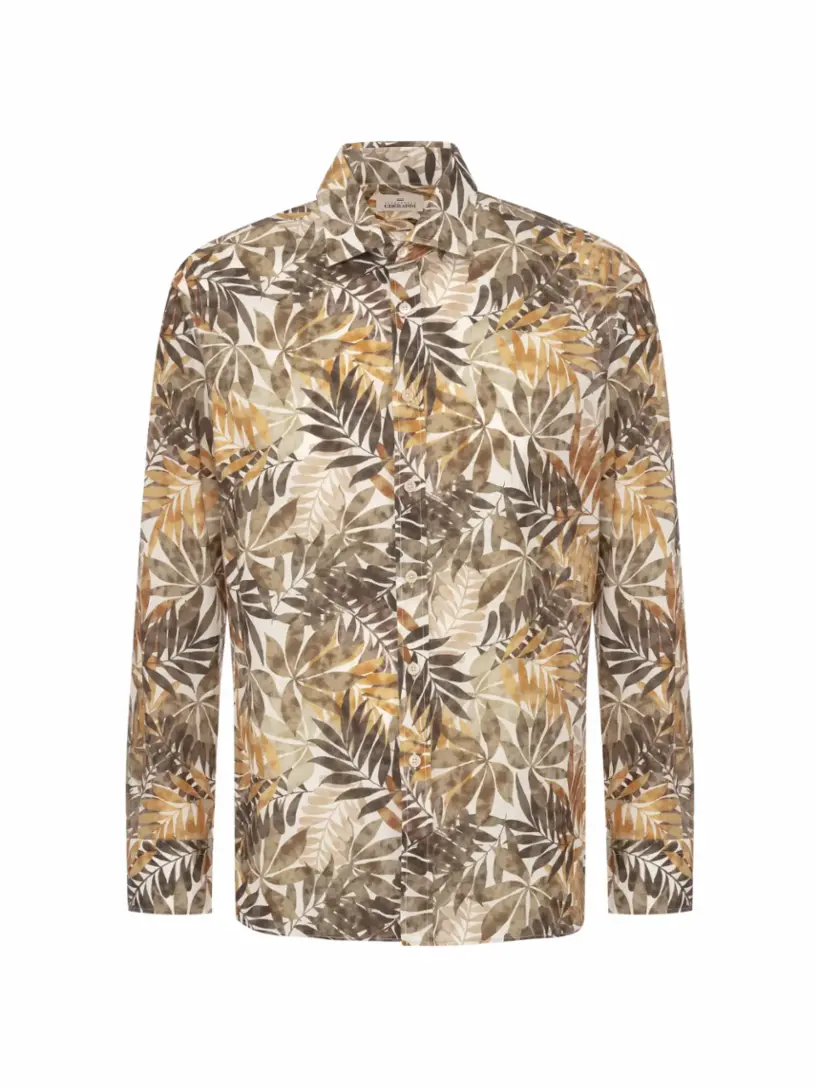 

Хлопковая рубашка с принтом Alessandro Gherardi, мультиколор