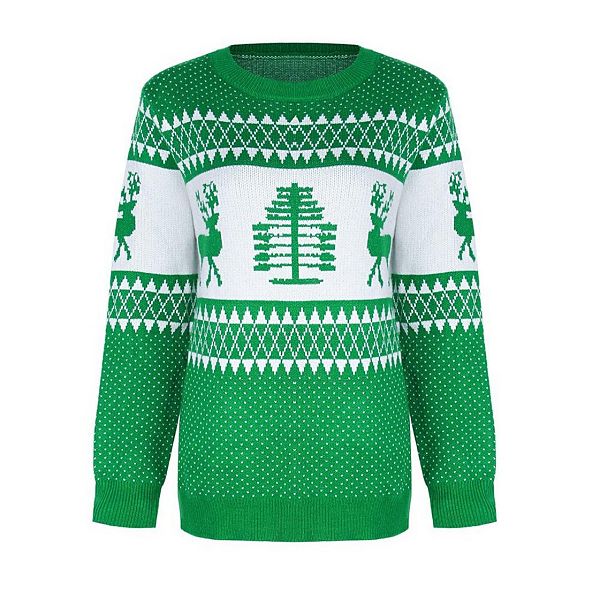 

Женский свитер с оленями и елкой Yesfashion, Green